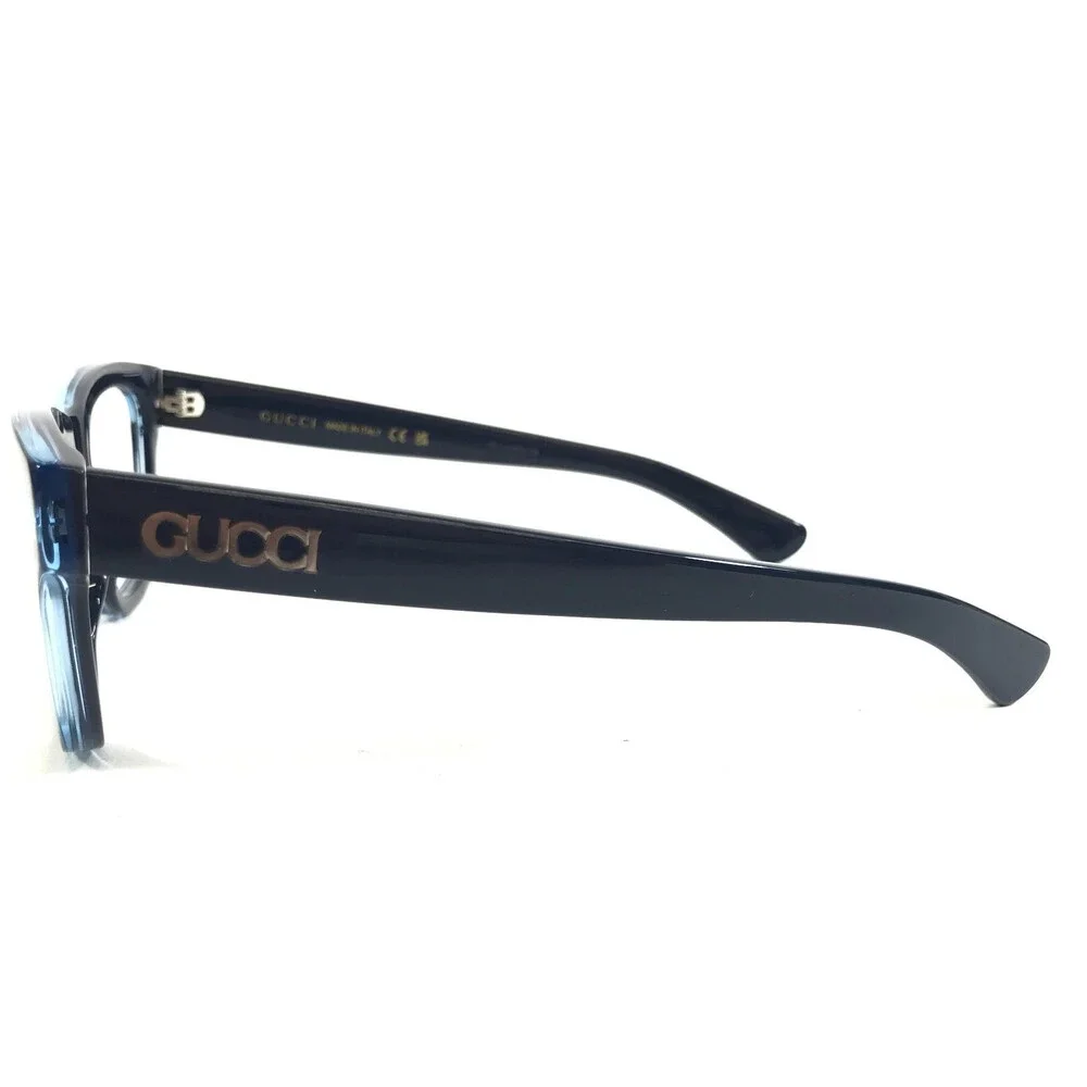 Gucci Eyeglasses Frames GG1795O 004 Polished Blue Square Full Rim 52-14-145